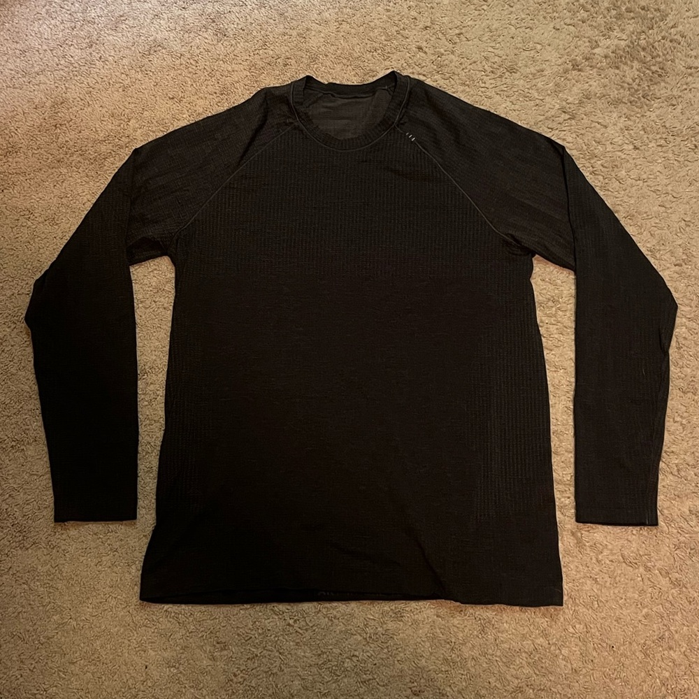 Mens Black Lululemon Longsleeve Large